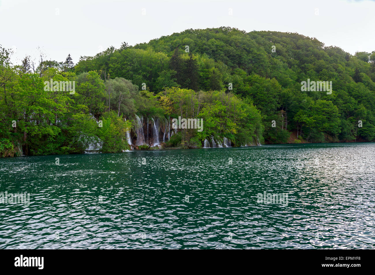 Plitvice lakes of Croatia - national park summer Stock Photo