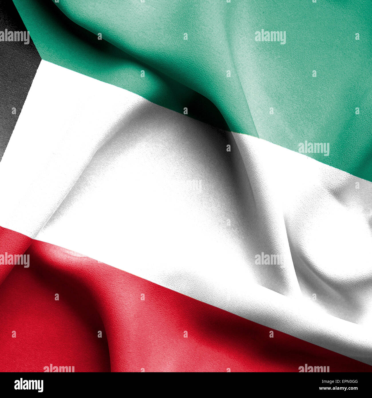 Kuwait waving flag Stock Photo - Alamy