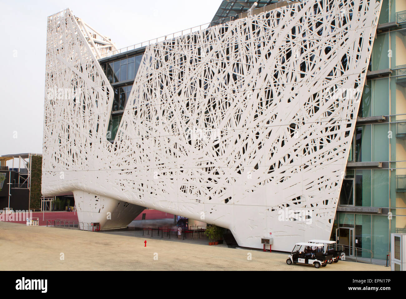 Milan, Italy, 5th May 2015. The Italian pavilion at Expo 2015. Stock Photo