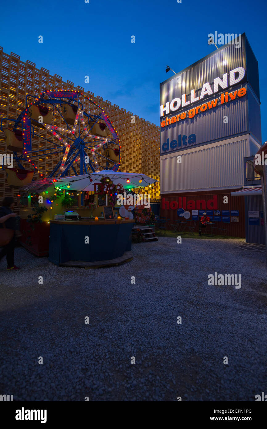 Milan, Italy, 5th May 2015. The Dutch pavilion at Expo 2015. Stock Photo