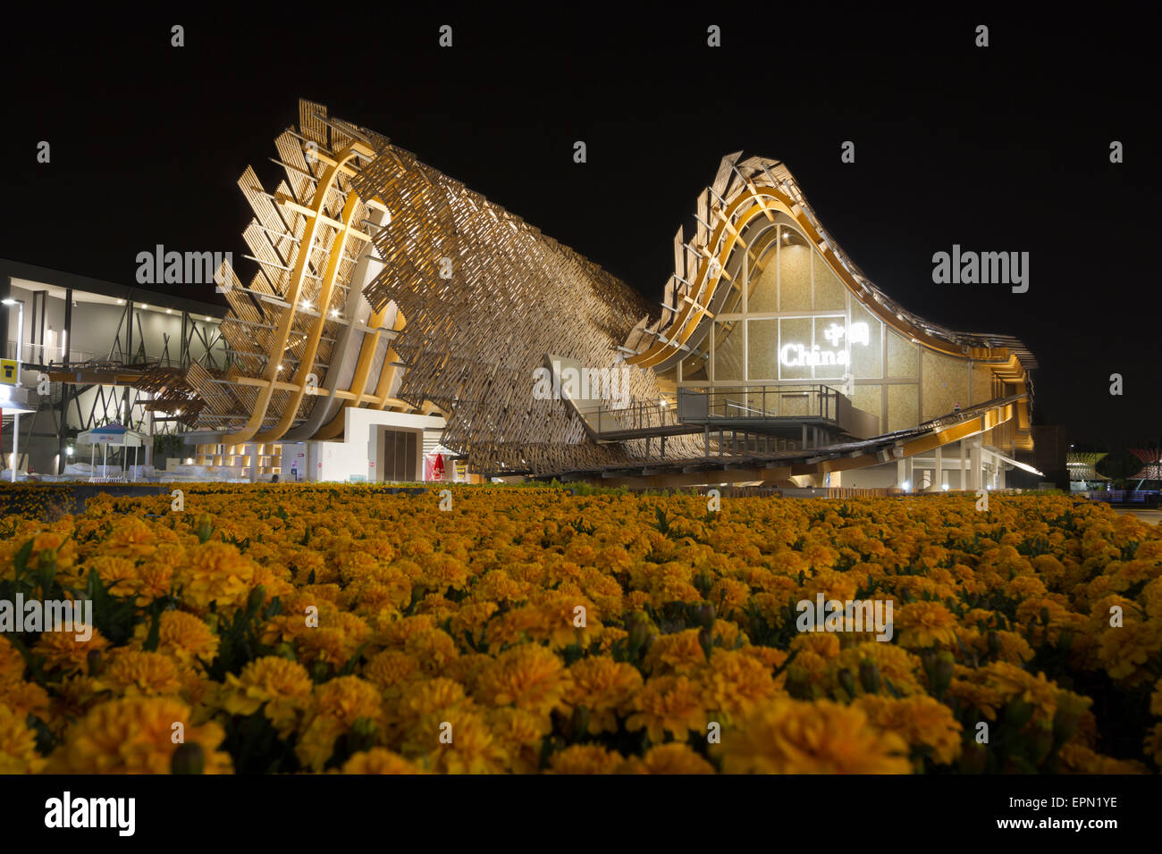 Milan, Italy, 5th May 2015. The Chinese pavilion at Expo 2015. Stock Photo