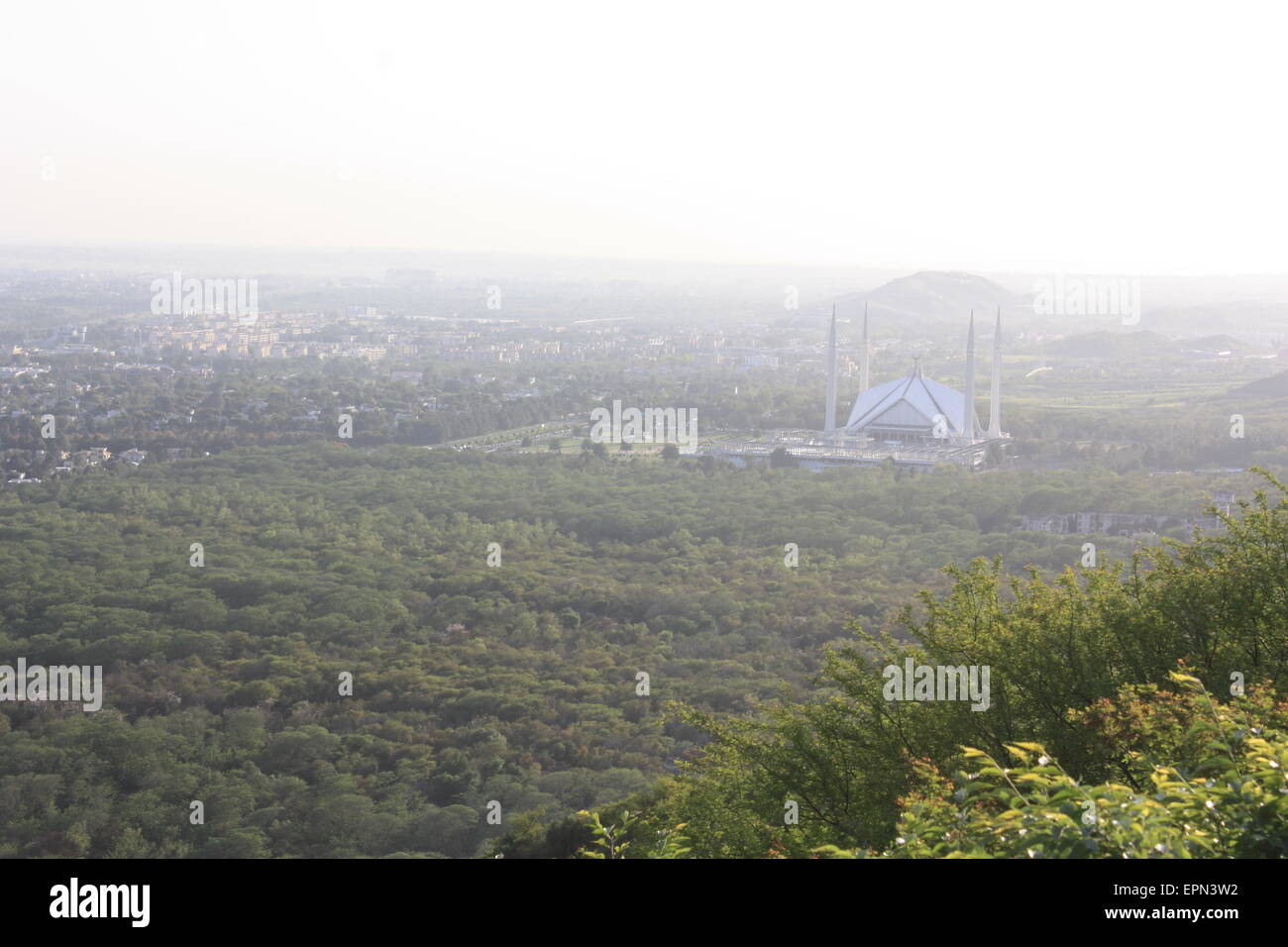 Faisal Mosque, Islamabad, Pakistan Stock Photo