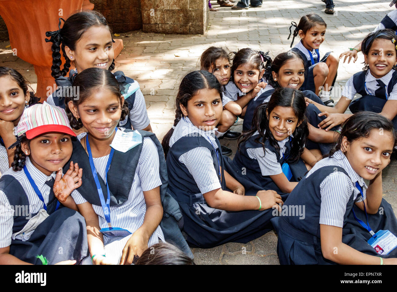 Mumbai India,Fort Mumbai,Kala Ghoda,Mahatma Gandhi Road,Chhatrapati Shivaji Maharaj Vastu Sangrahalay,former Prince of Wales Museum,girl girls,youngst Stock Photo