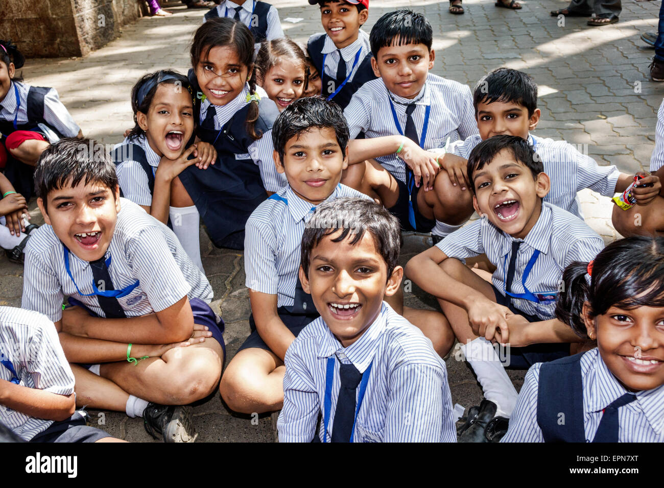 Mumbai India,Fort Mumbai,Kala Ghoda,Mahatma Gandhi Road,Chhatrapati Shivaji Maharaj Vastu Sangrahalay,former Prince of Wales Museum,male boy boys kids Stock Photo