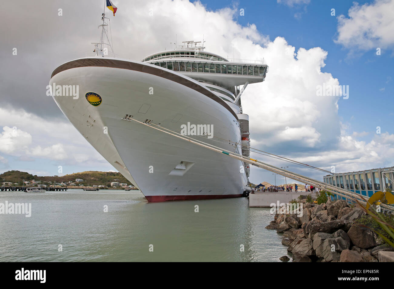 P O Cruise Ship Azura Docked In St John Port Antigua Stock Photo Alamy