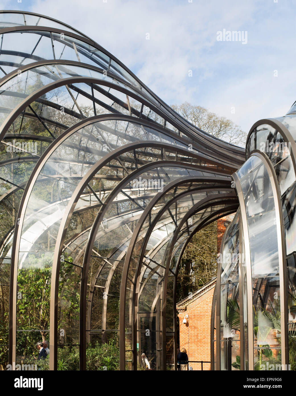 Detail View of Glass houses. Bombay Sapphire Distillery, Laverstoke ...