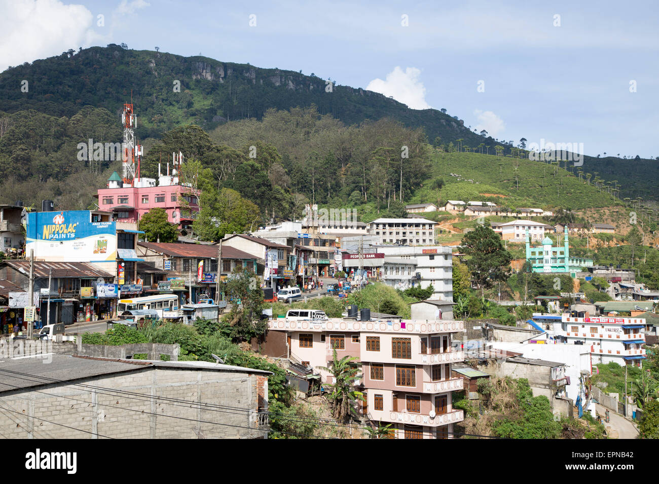 Town of Haputale, Badulla District, Uva Province, Sri Lanka, Asia Stock ...