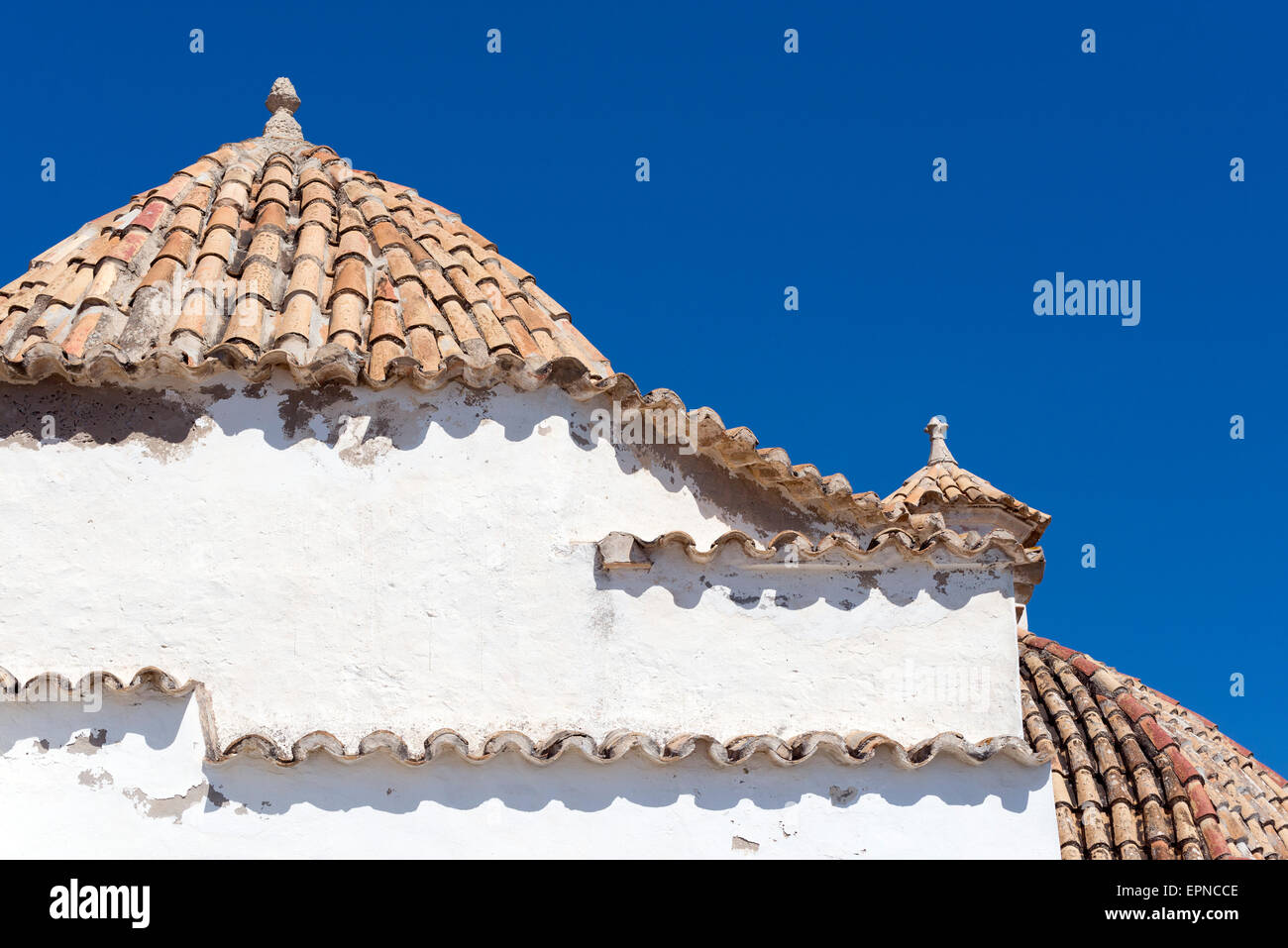 Dome of a church in the town of Ibiza Stock Photo