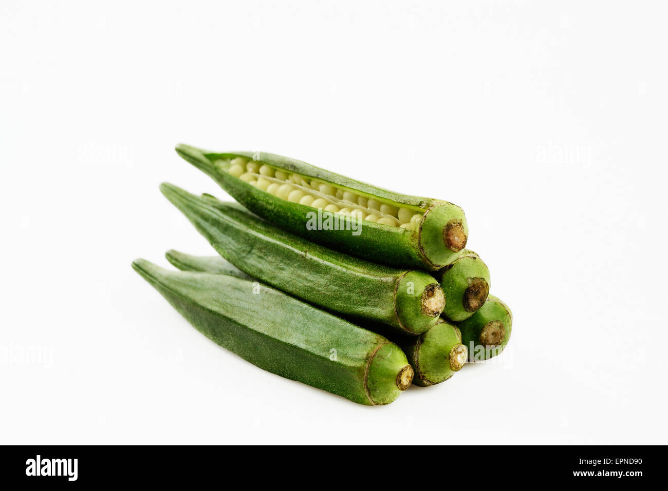 Okra , Vegetable , Healthy Eating , Seed Stock Photo Alamy