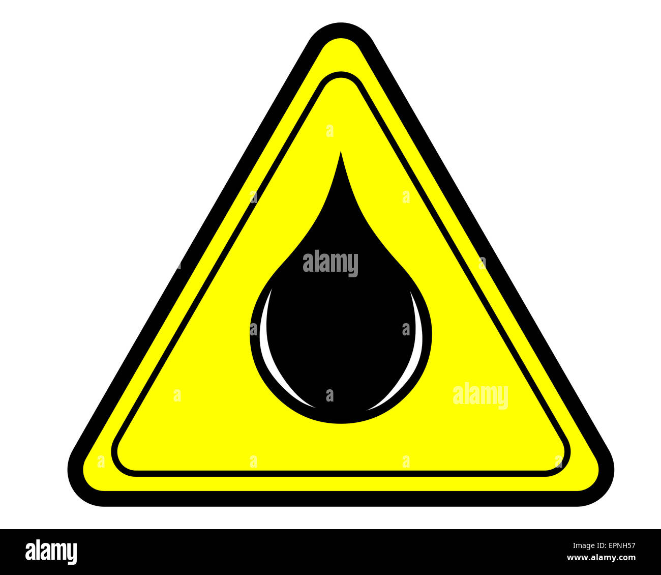 Oil spill warning sign Stock Photo Alamy