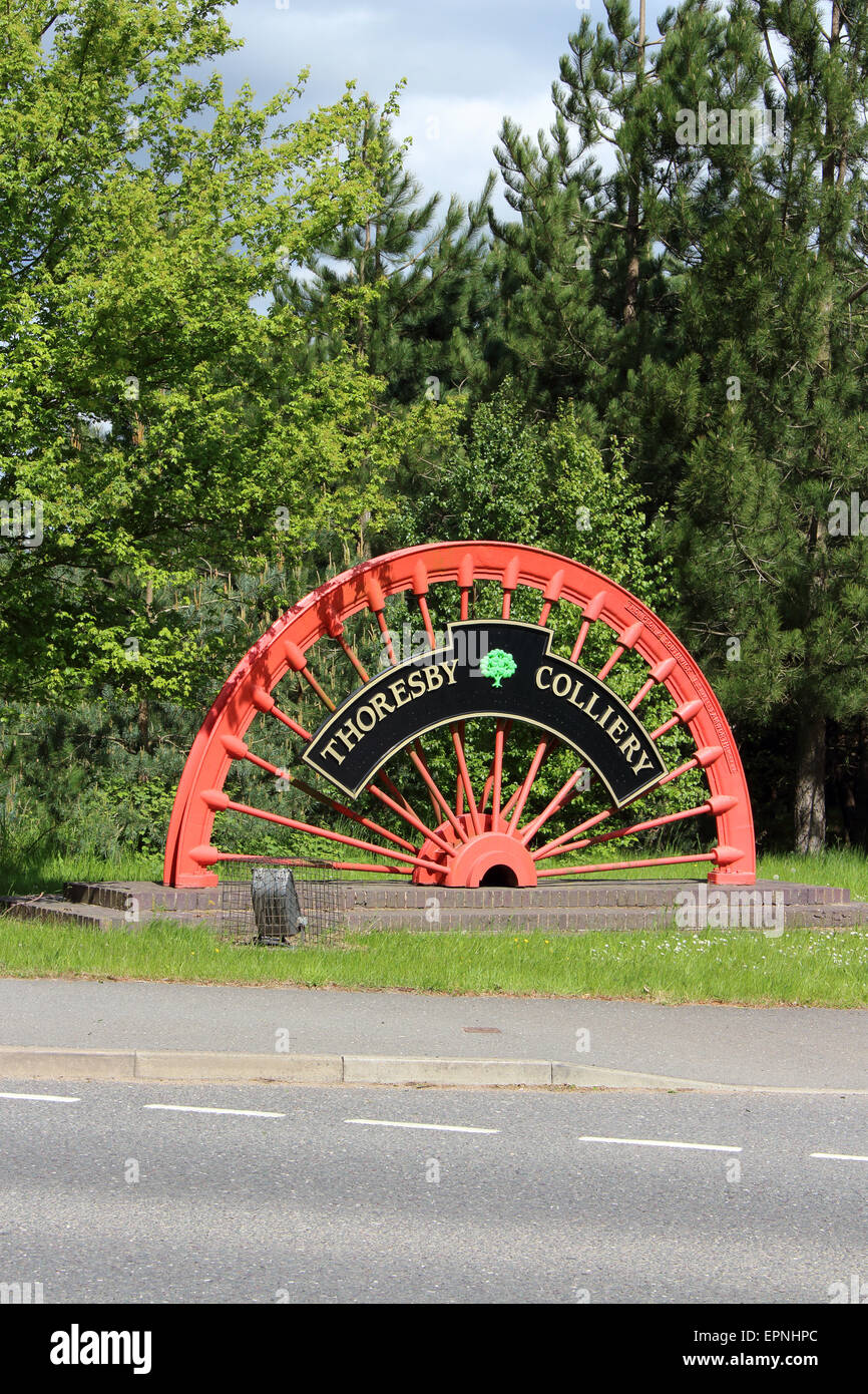 Entrance to Thoresby colliery edwinstowe the last working deep mine in nottinghamshire and due to close in july 2015 Stock Photo