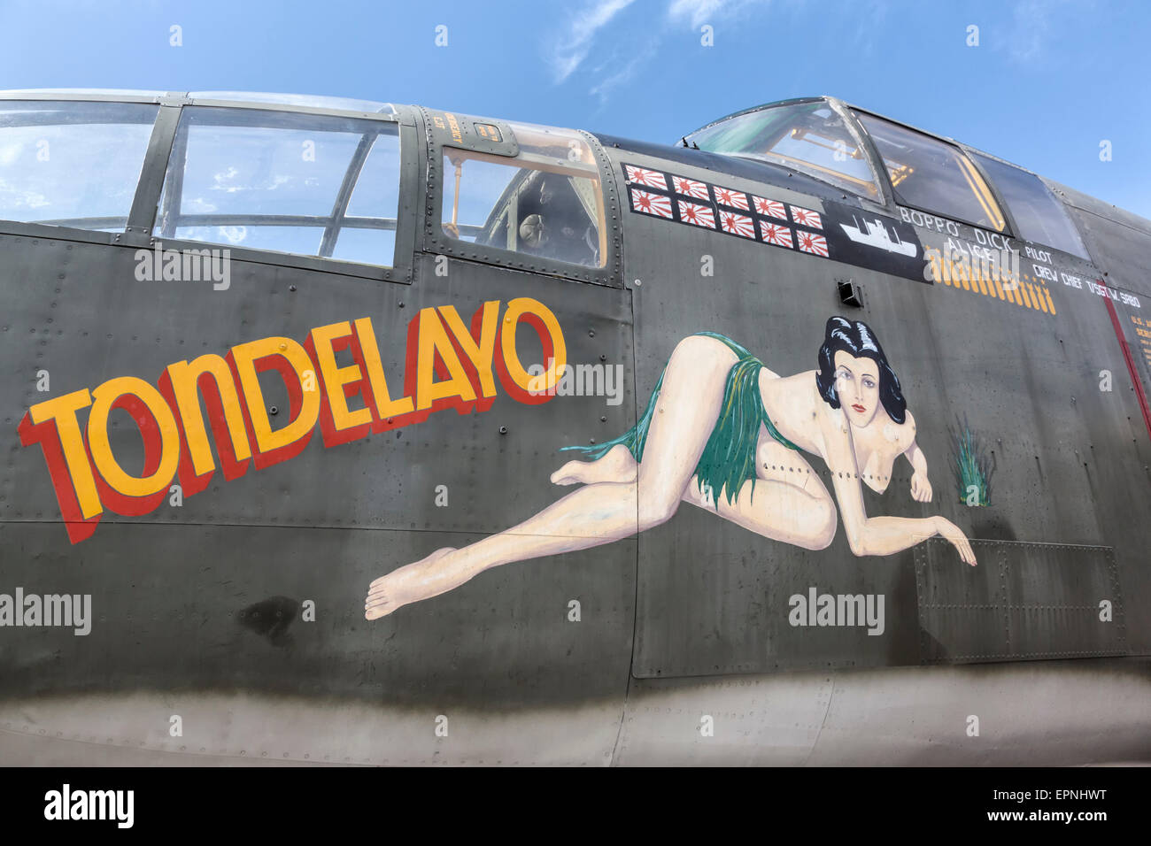 North American B25 Mitchell aircraft bomber aircraft - tondelayo Stock Photo