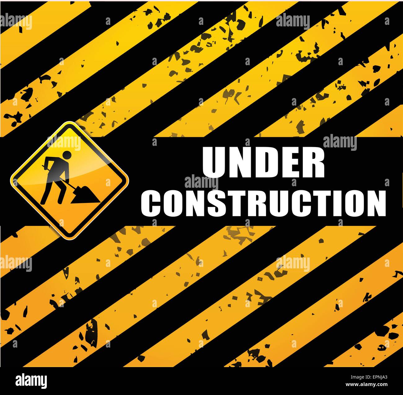 illustration of under construction page for website Stock Vector