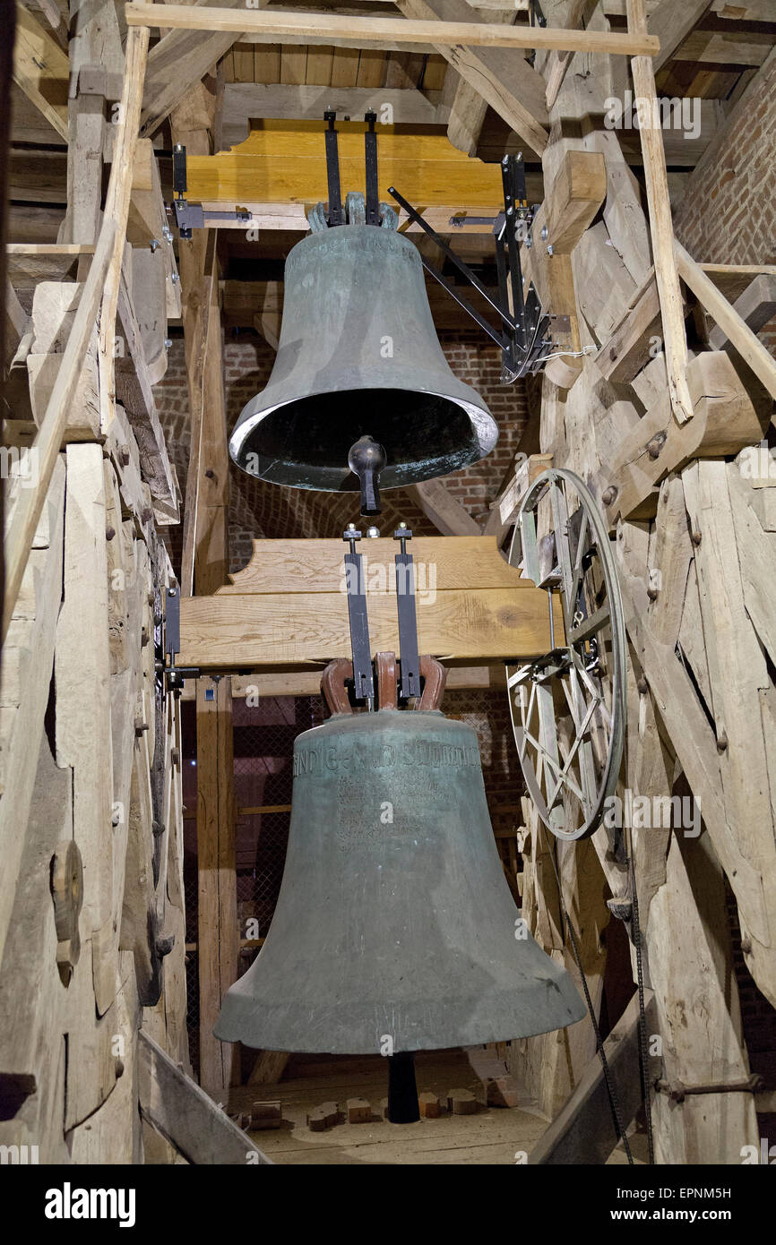 bells, Church of St Mary, Stralsund, Mecklenburg-West Pomerania, Germany Stock Photo