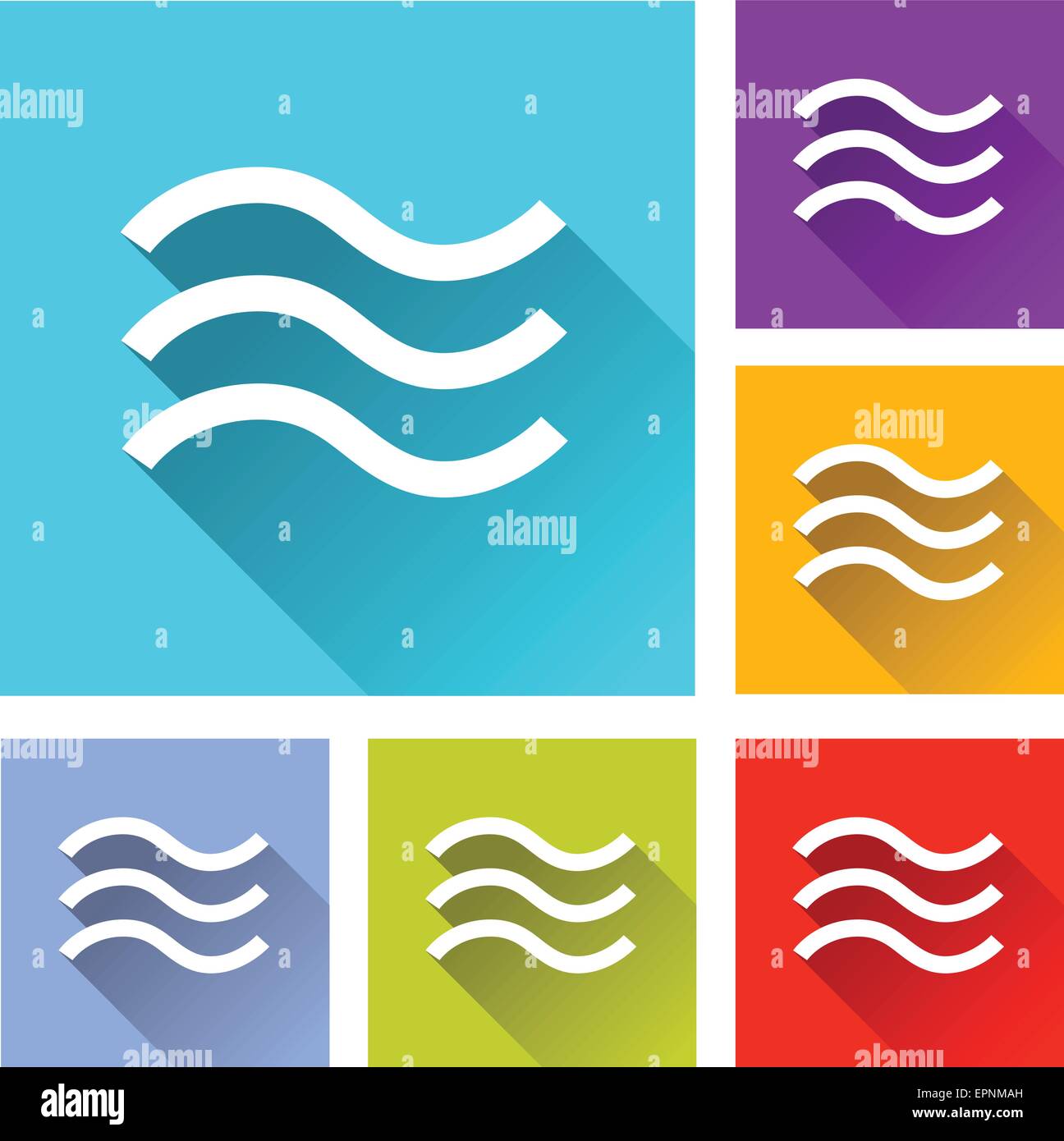 illustration of flat design set icons for flood Stock Vector Image ...
