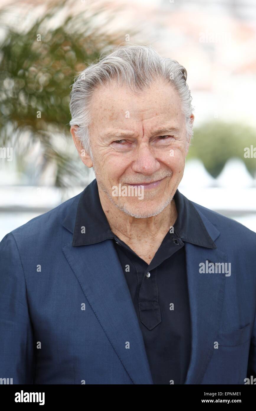 Cannes, France. 20th May, 2015. US actor Harvey Keitel poses during the