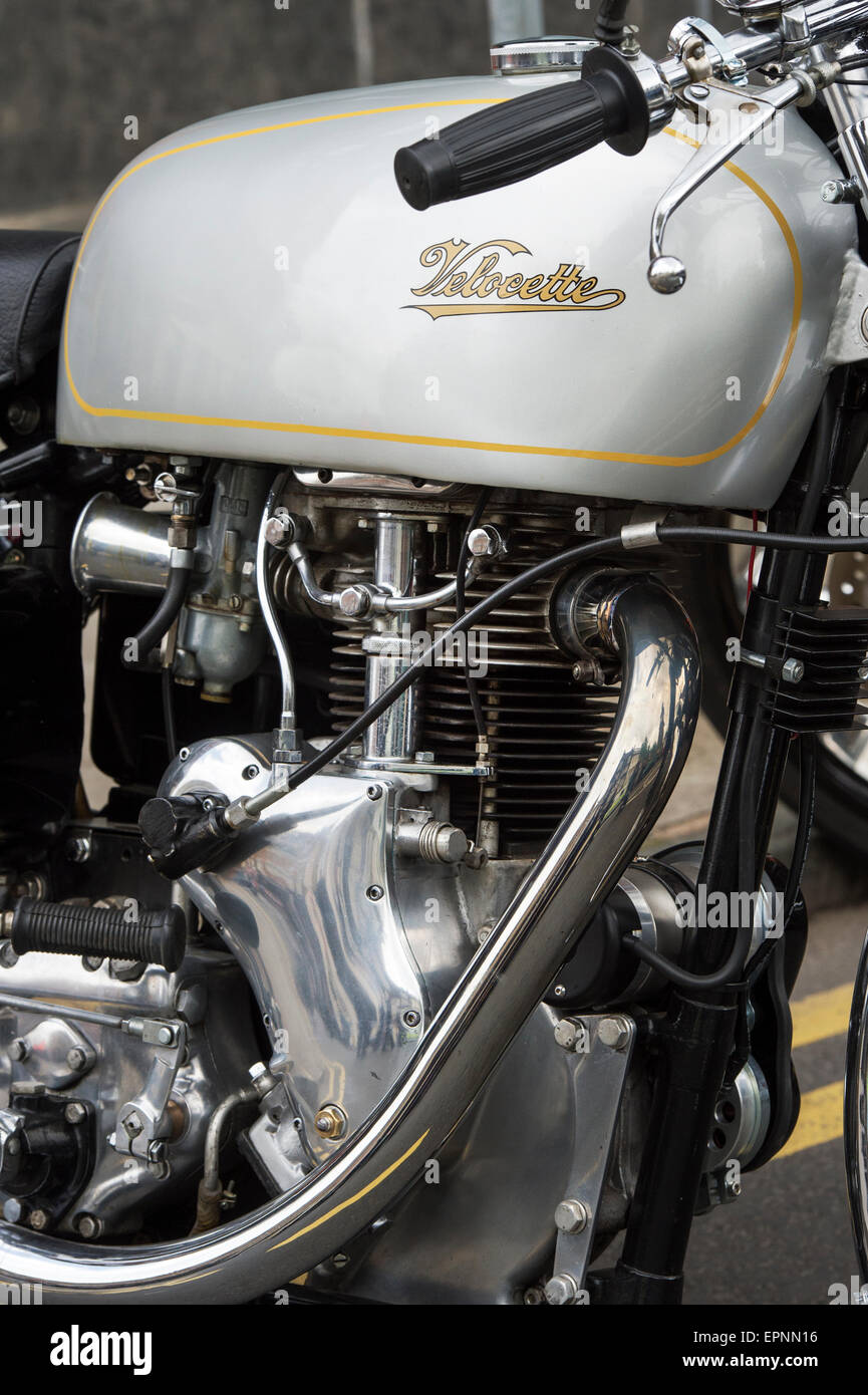 Vintage Velocette Venom Thruxton motorcycle. Classic british bike Stock Photo