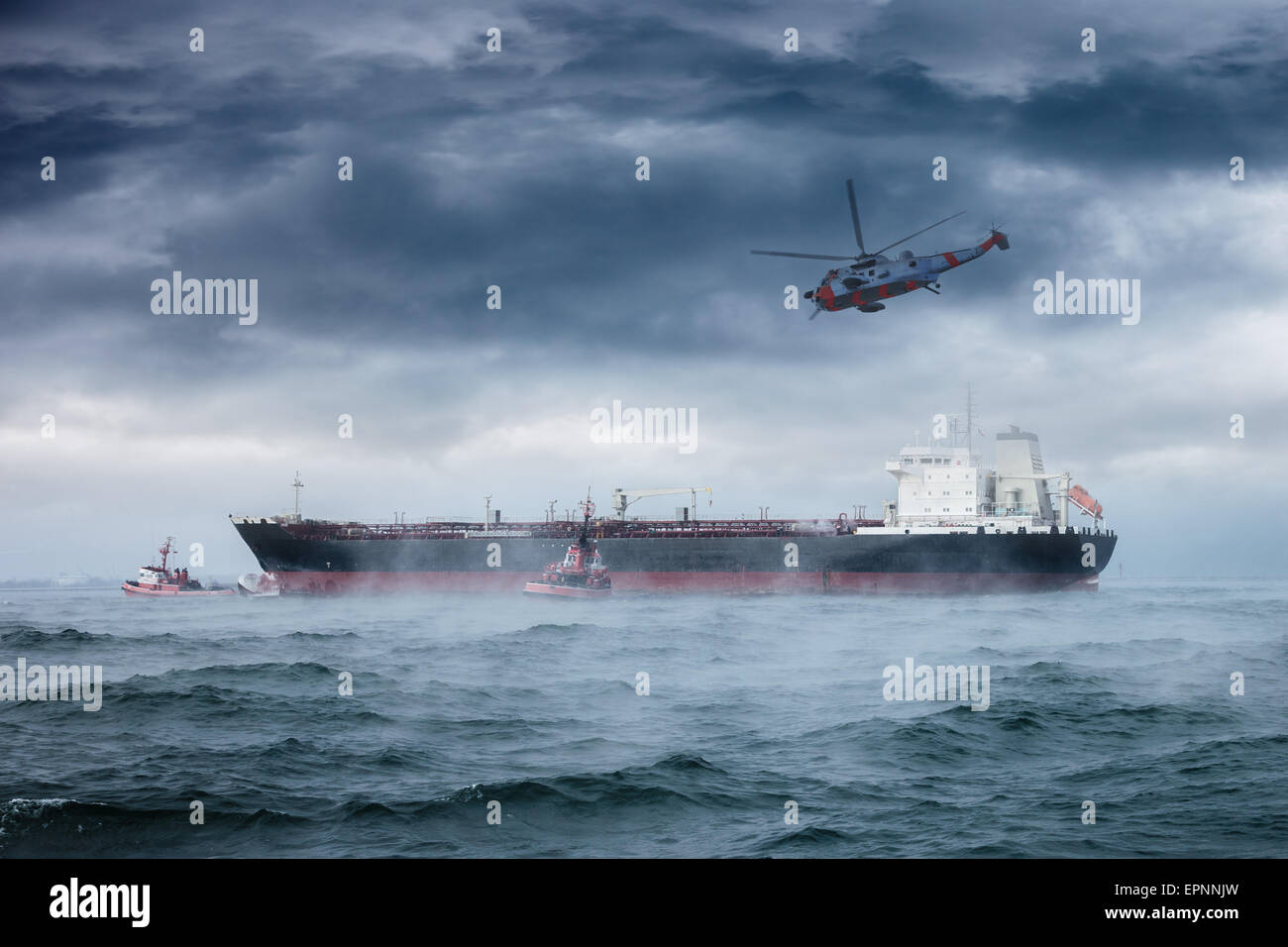 Stormy Rescue A helicopter rescue mission in difficult stormy weather Stock Photo - Alamy