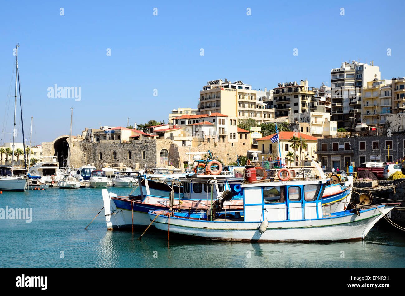 Heraklion harbour - Crete. Greece Stock Photo