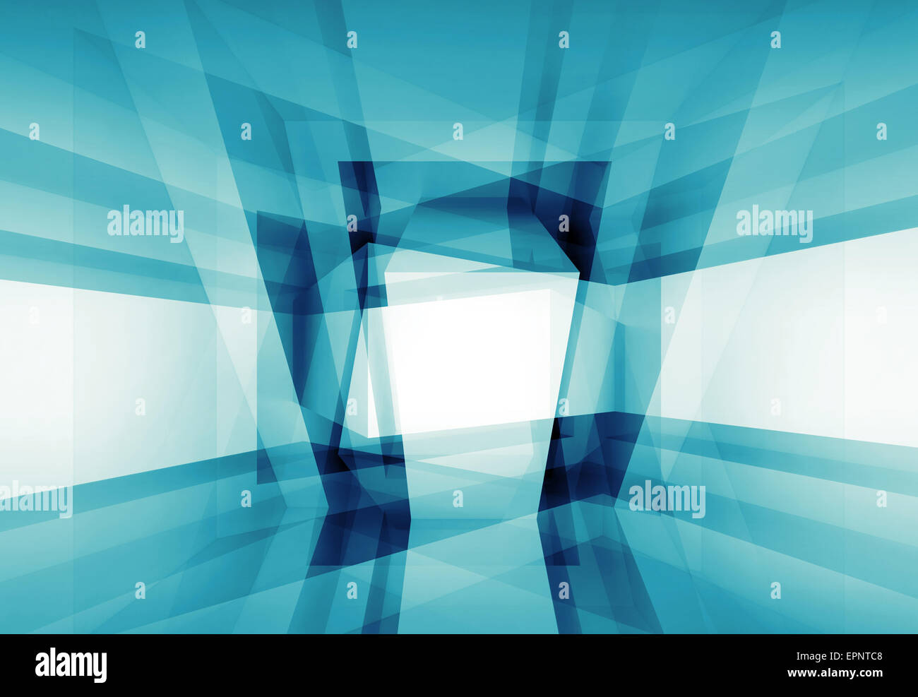 Abstract blue 3d interior background with geometric pattern Stock Photo ...