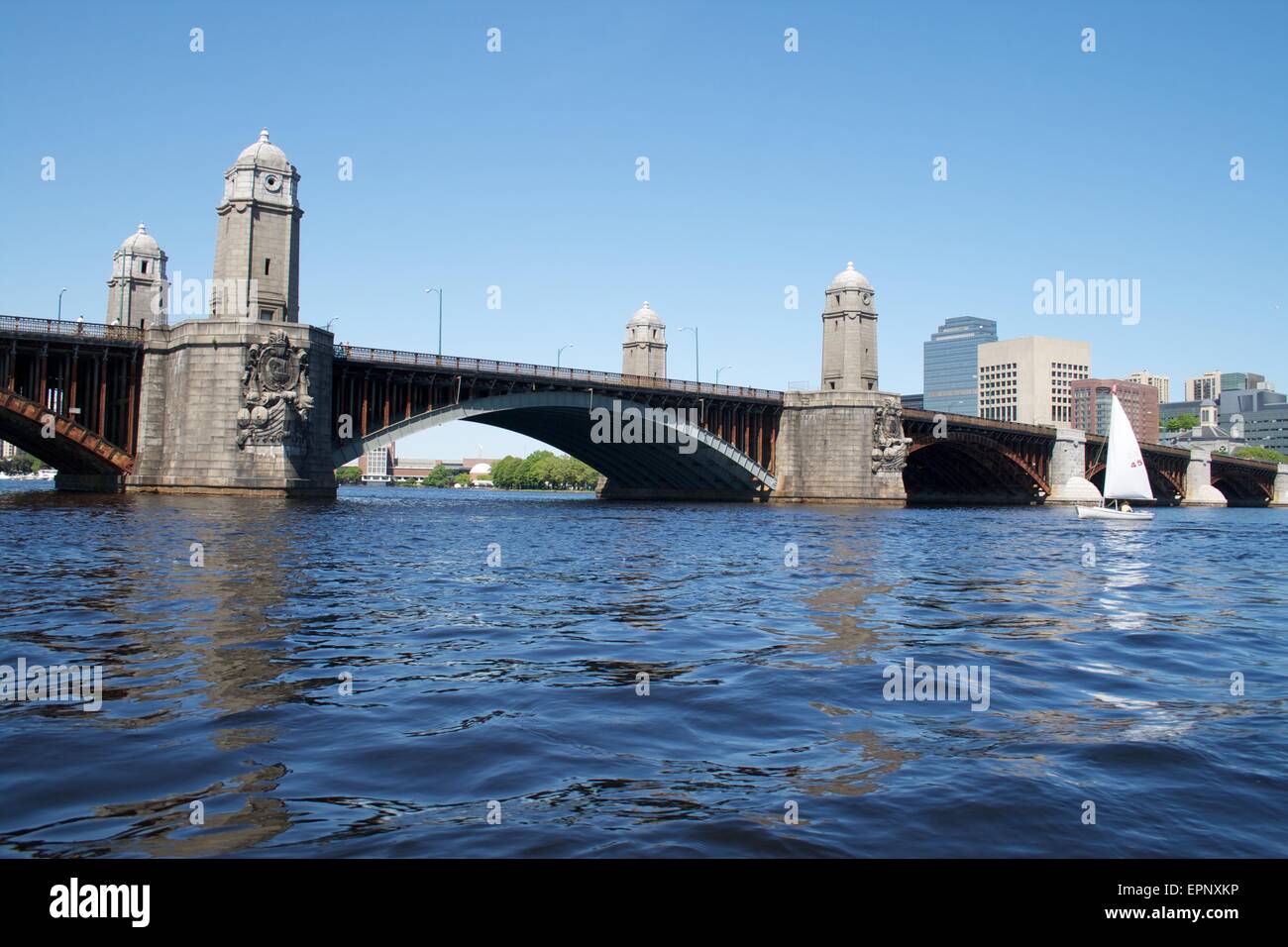 Longfellow Bridge at Boston, Massachusetts, USA Stock Photo