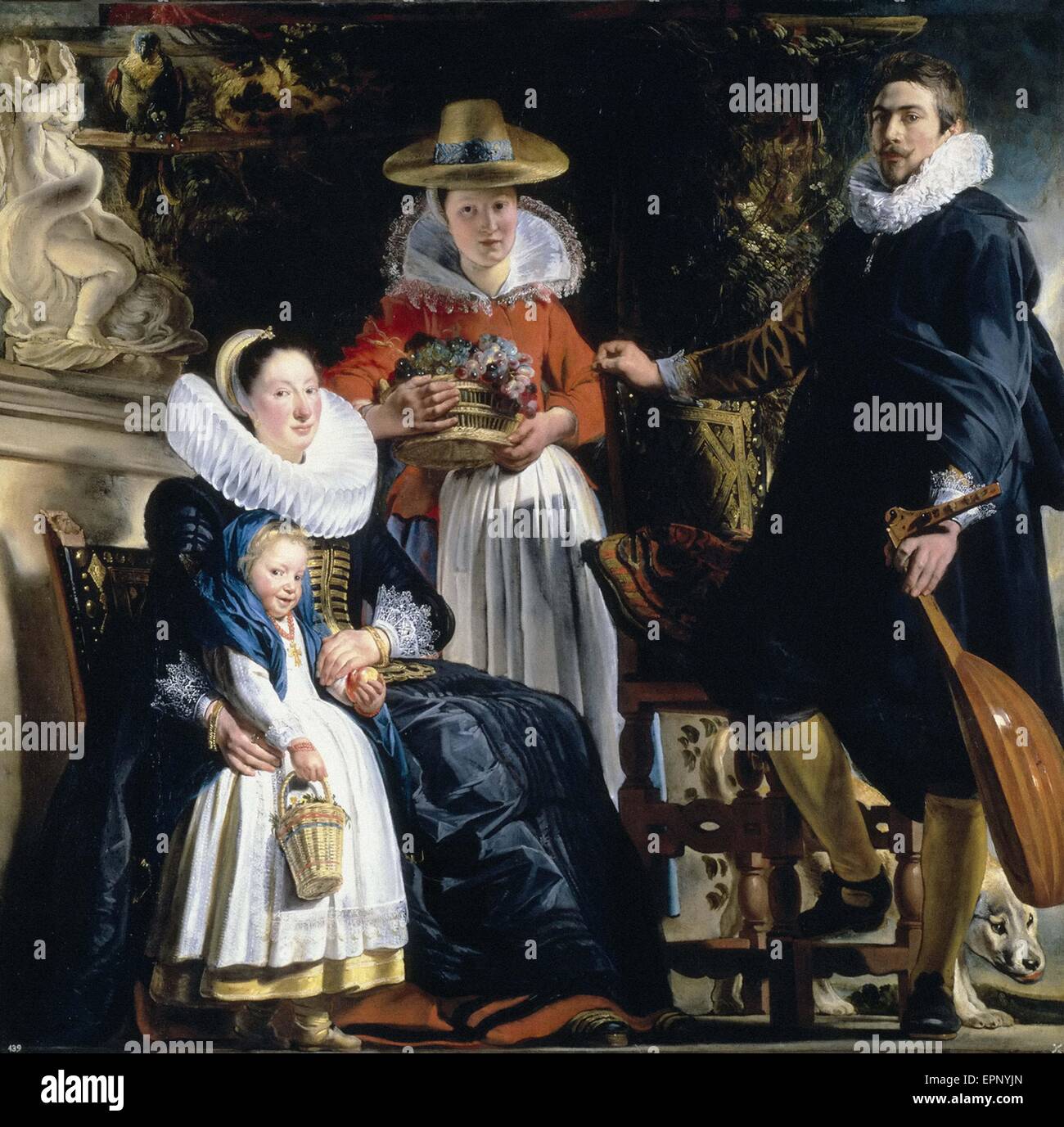 Jacob Jordaens  Family of the Painter Stock Photo