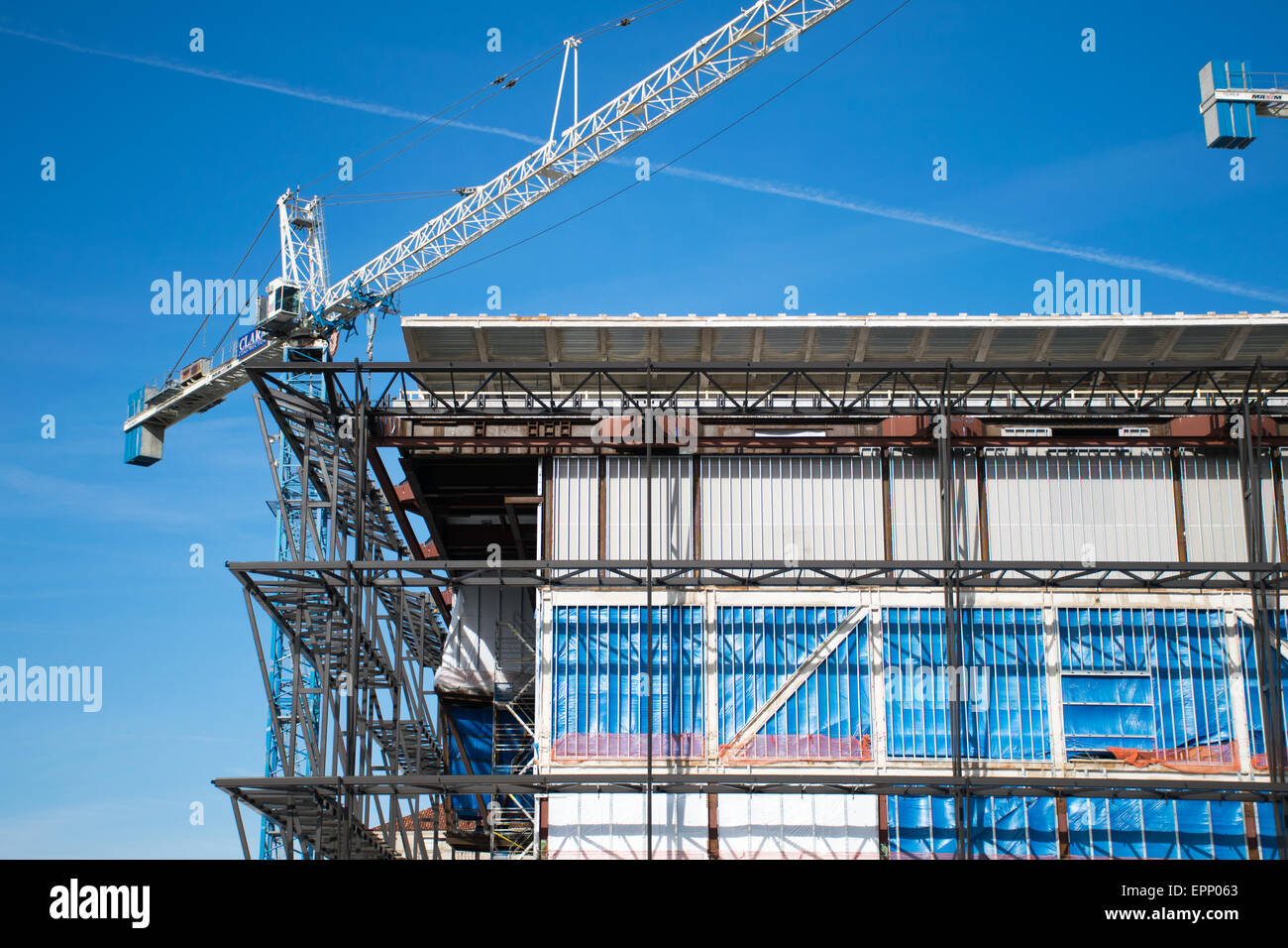 WASHINGTON DC, USA - The progress of construction of the Smithsonian African American Museum as of January 2015. The museum is located on the National Mall, near the Washington Monument, and is scheduled to open in 2016. Stock Photo