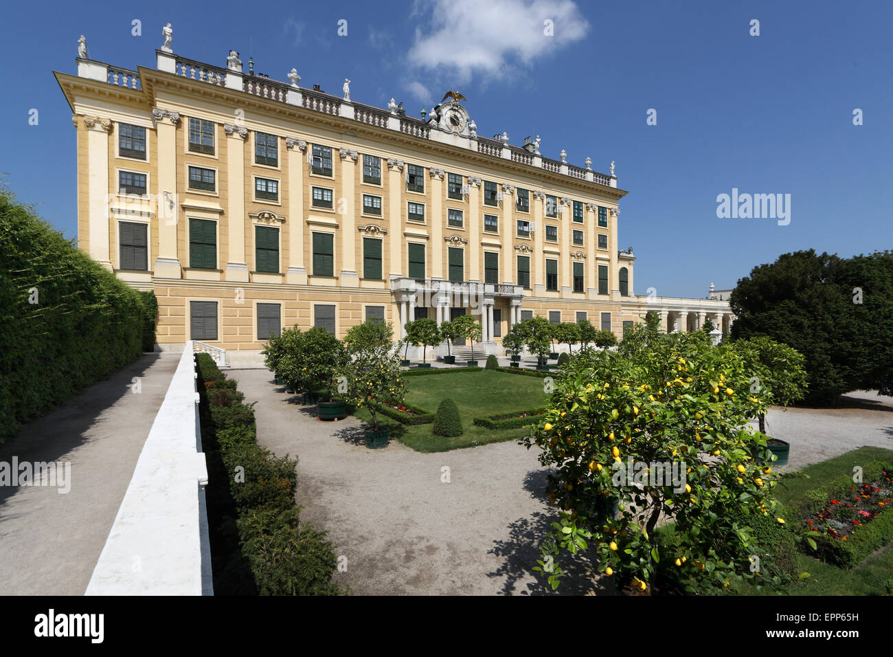 Schloss Schonbrunn palace and gardens, Vienna, Austria Stock Photo