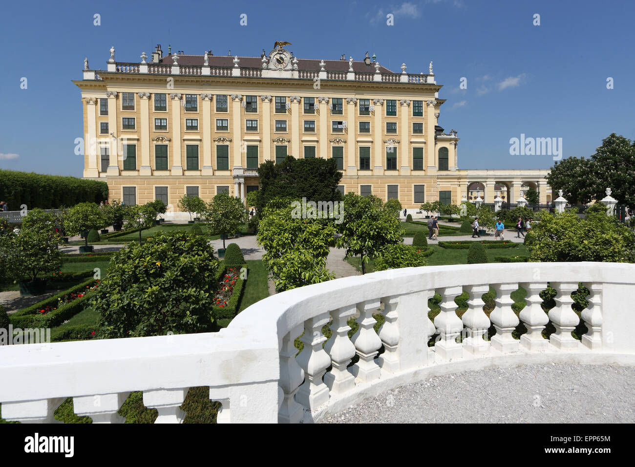 Schloss Schonbrunn palace and gardens, Vienna, Austria Stock Photo