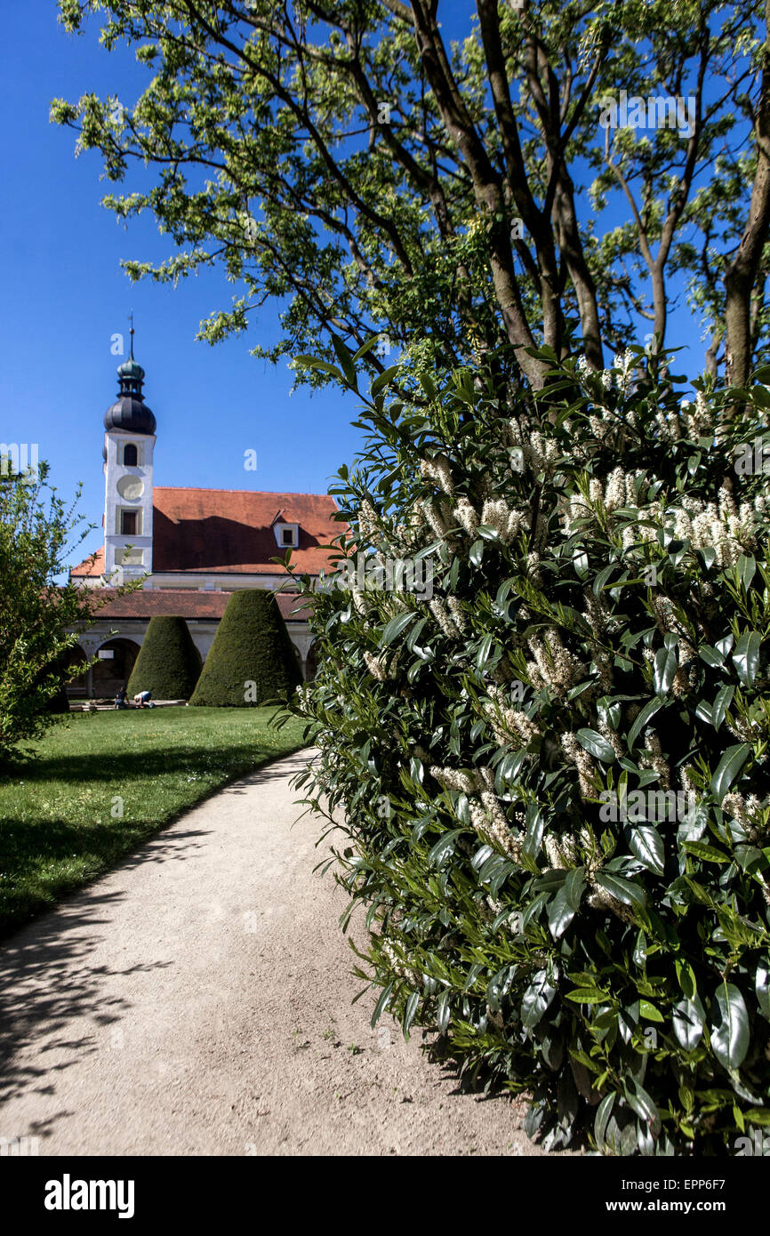 Telc, Czech Republic, UNESCO World Heritage site, Castle garden, Europe Stock Photo