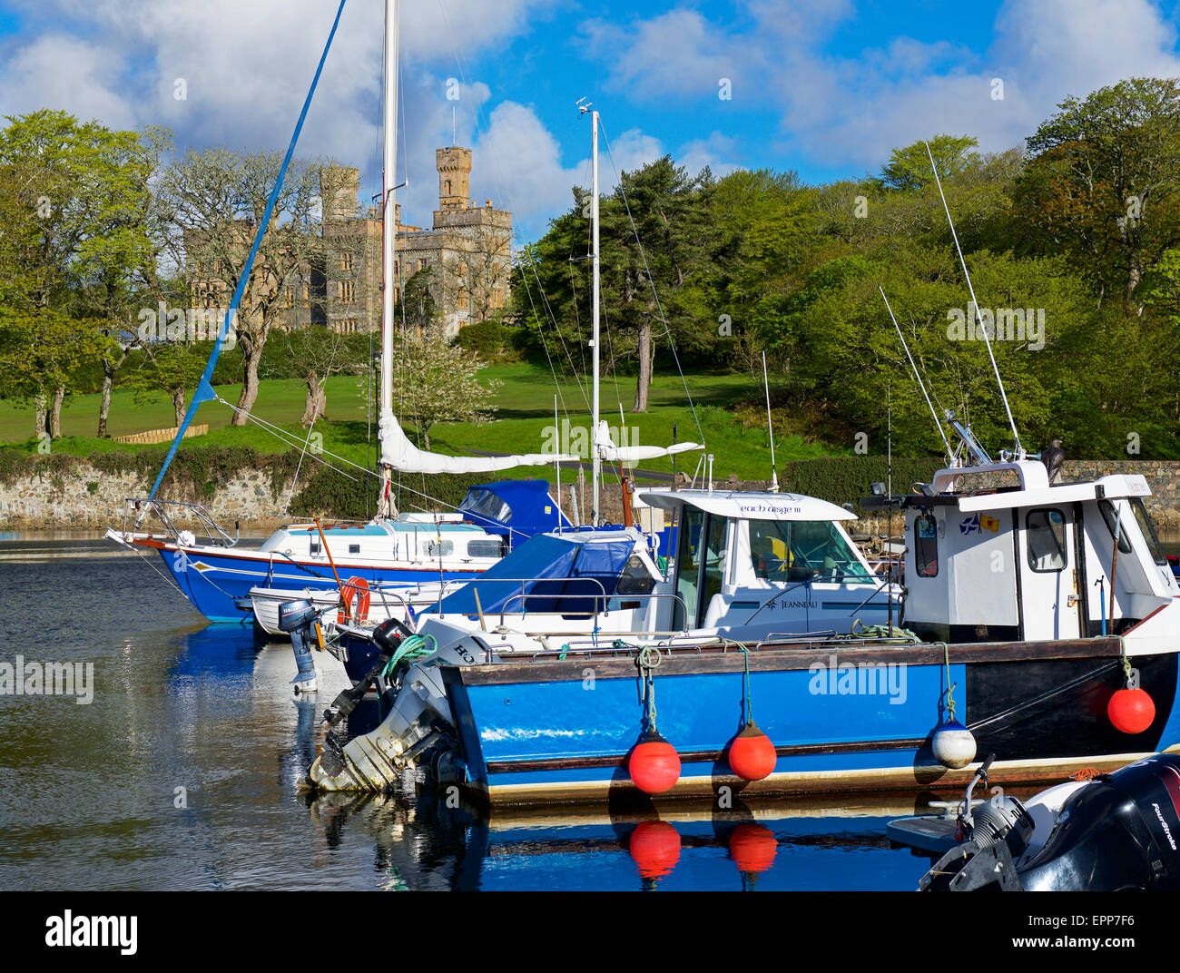 Boat marina and Lewis Castle, Stornoway, Isle of Lewis, Outer Hebrides, Scotland UK Stock Photo