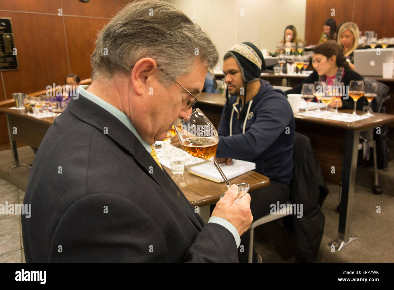 beer tasting class at City Tech Brooklyn New York City Stock Photo Alamy