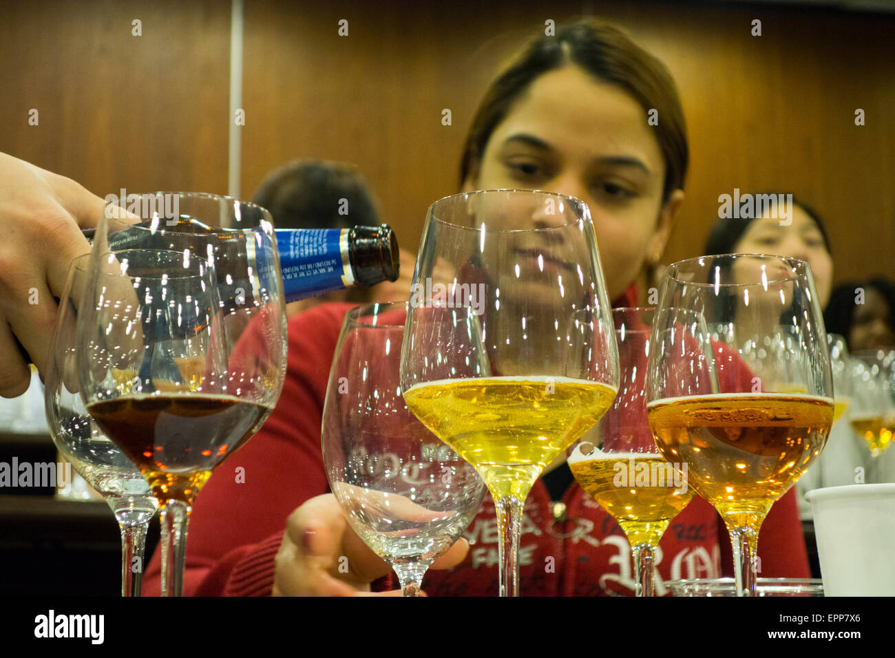 beer tasting class at City Tech Brooklyn New York City Stock Photo Alamy