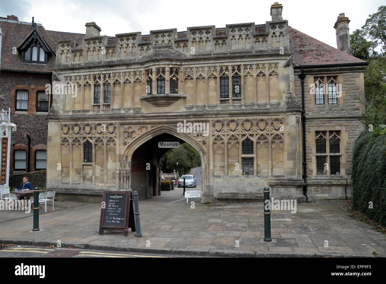 The Malvern Museum, in the Abbey Gateway, Malvern, Worcestershire, UK. Stock Photo