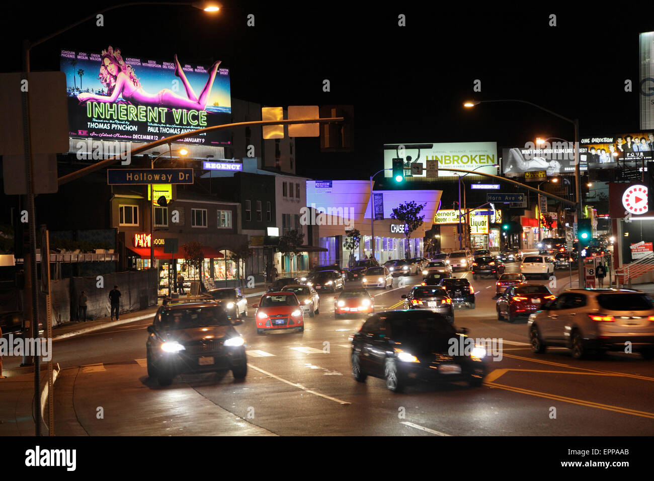 Sunset Boulevard, West Hollywood, California, USA Stock Photo