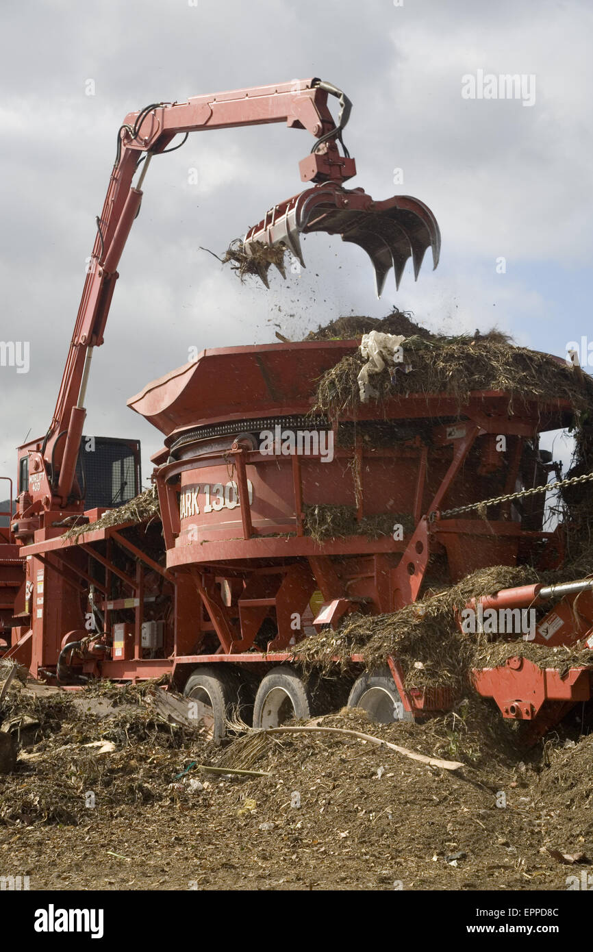 Composting yard waste to make mulch Stock Photo Alamy