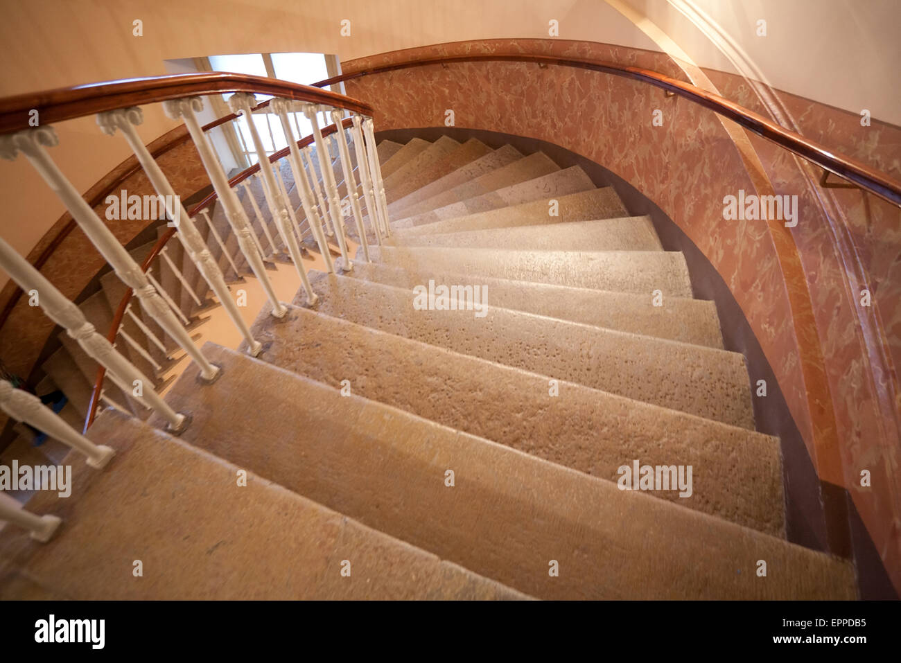 spiral staircase steps closeup vertical up down view Stock Photo Alamy