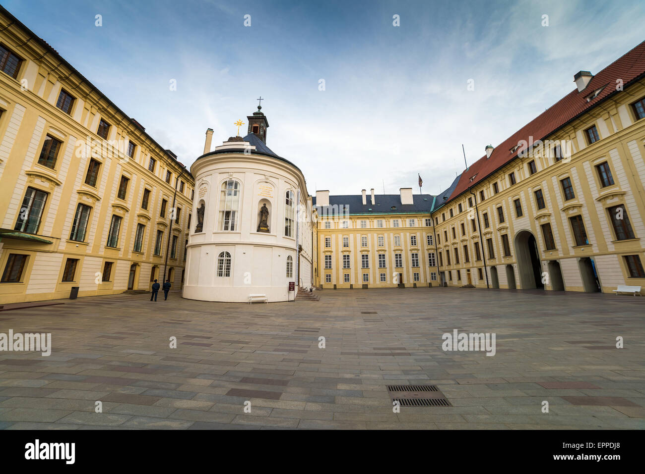 Courtyard in the New Royal Palace, Prague Castle, Hradcany square