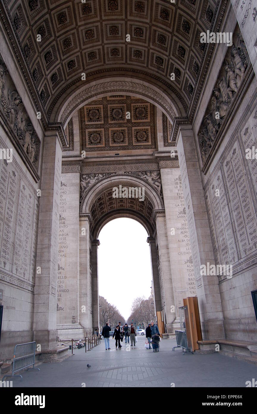 Inside The Arc De Triomphe Hi res Stock Photography And Images Alamy