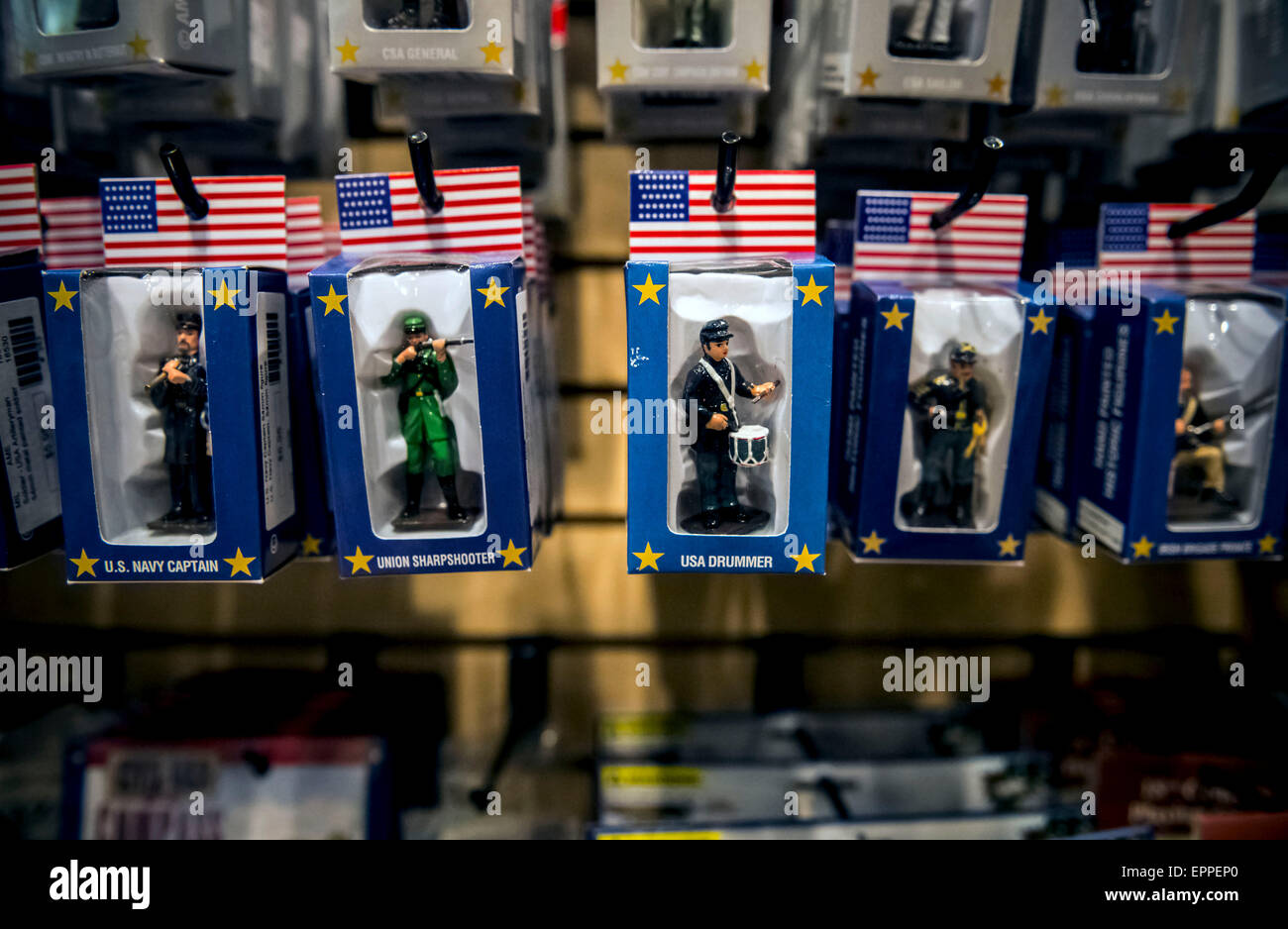 Richmond, Virginia, USA. 20th May, 2015. Toy soldiers and other items for sale in the gift shop