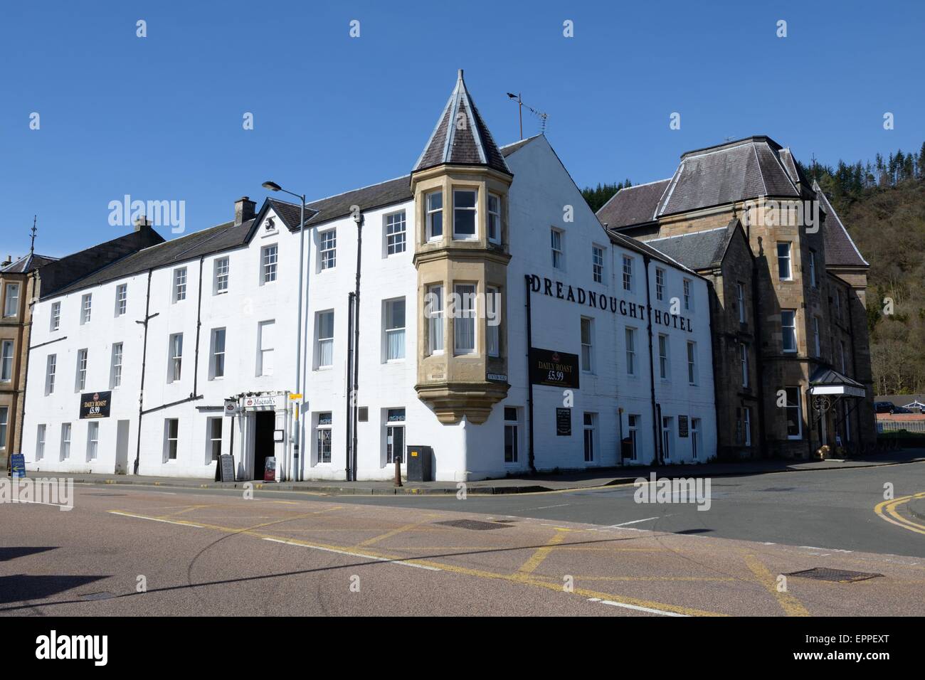 The Dreadnought Hotel, in Callander, Scotland, UK Stock Photo