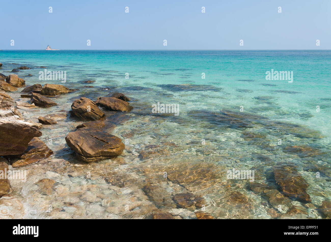 Beach on the desert island Koh Rin.  Pattaya. Thailand Stock Photo