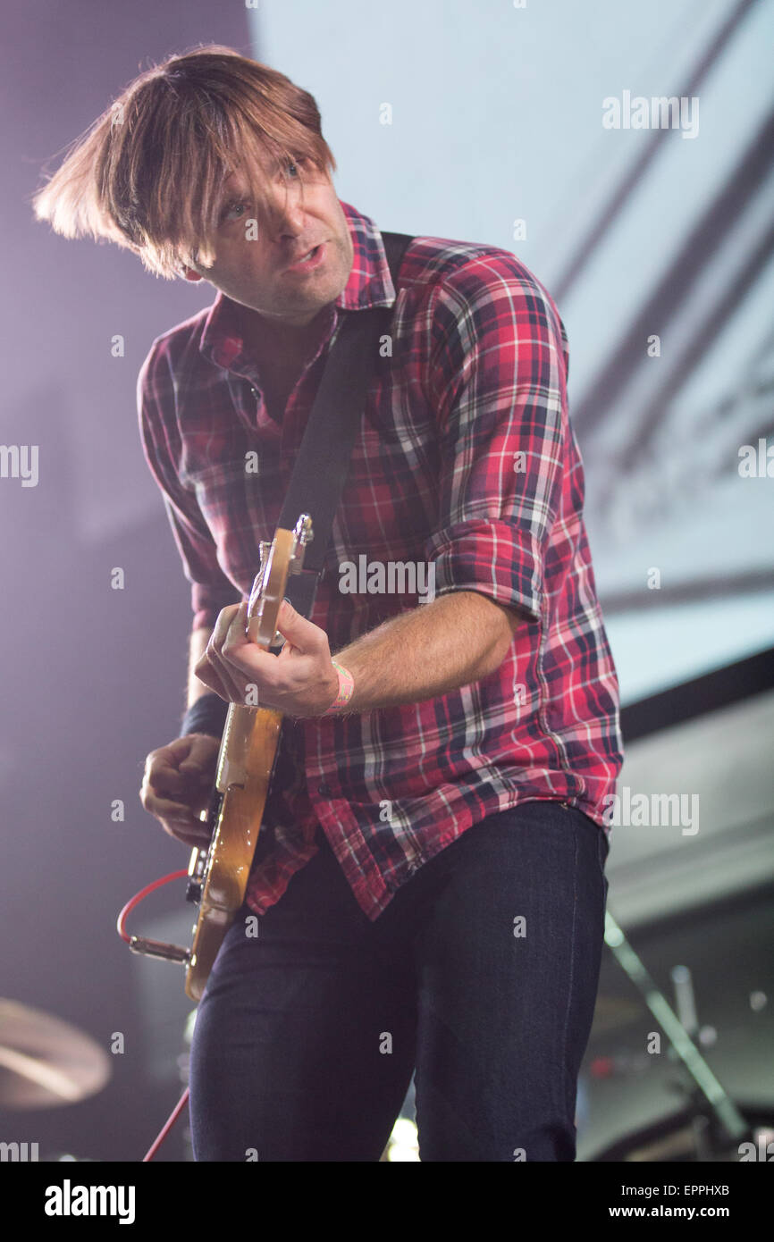 Irvine, California, USA. 16th May, 2015. Musician BEN GIBBARD of Death Cab For Cutie performs live during the KROQ Weenie Roast Y Fiesta at Irvine Meadows Amphitheatre in Irvine, California © Daniel DeSlover/ZUMA Wire/Alamy Live News Stock Photo