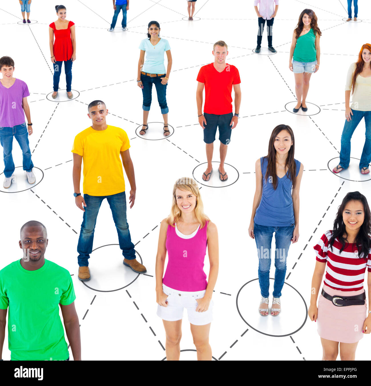 Group of multi ethnic people standing together Stock Photo Alamy