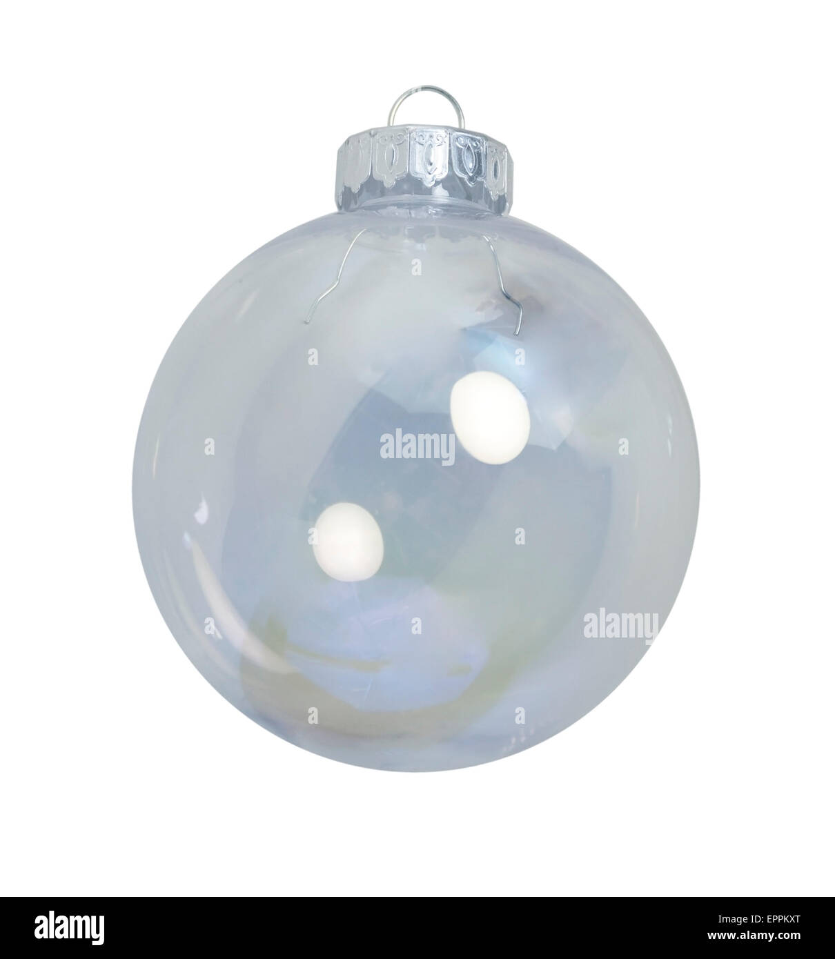 Round Christmas ornament for decorating during the winter season - path included Stock Photo