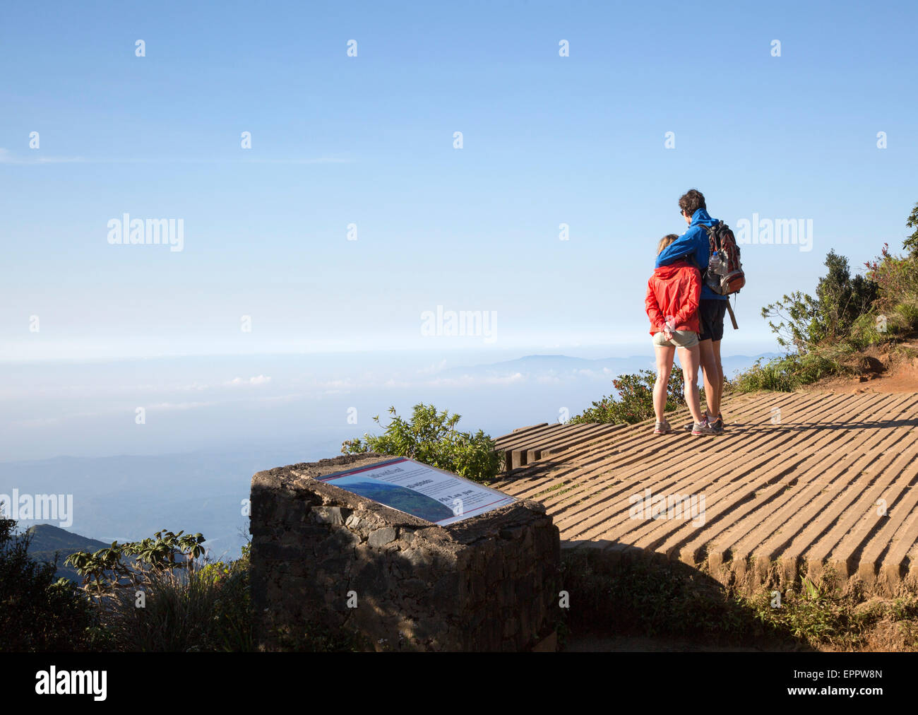 A Couple Stand At The Edge Of World S End Cliff At Horton Plains National Park Sri Lanka Asia Stock Photo Alamy A Couple Stand At The Edge Of World S End Cliff At Horton Plains National Park Sri Lanka Asia Stock Photo Alamy