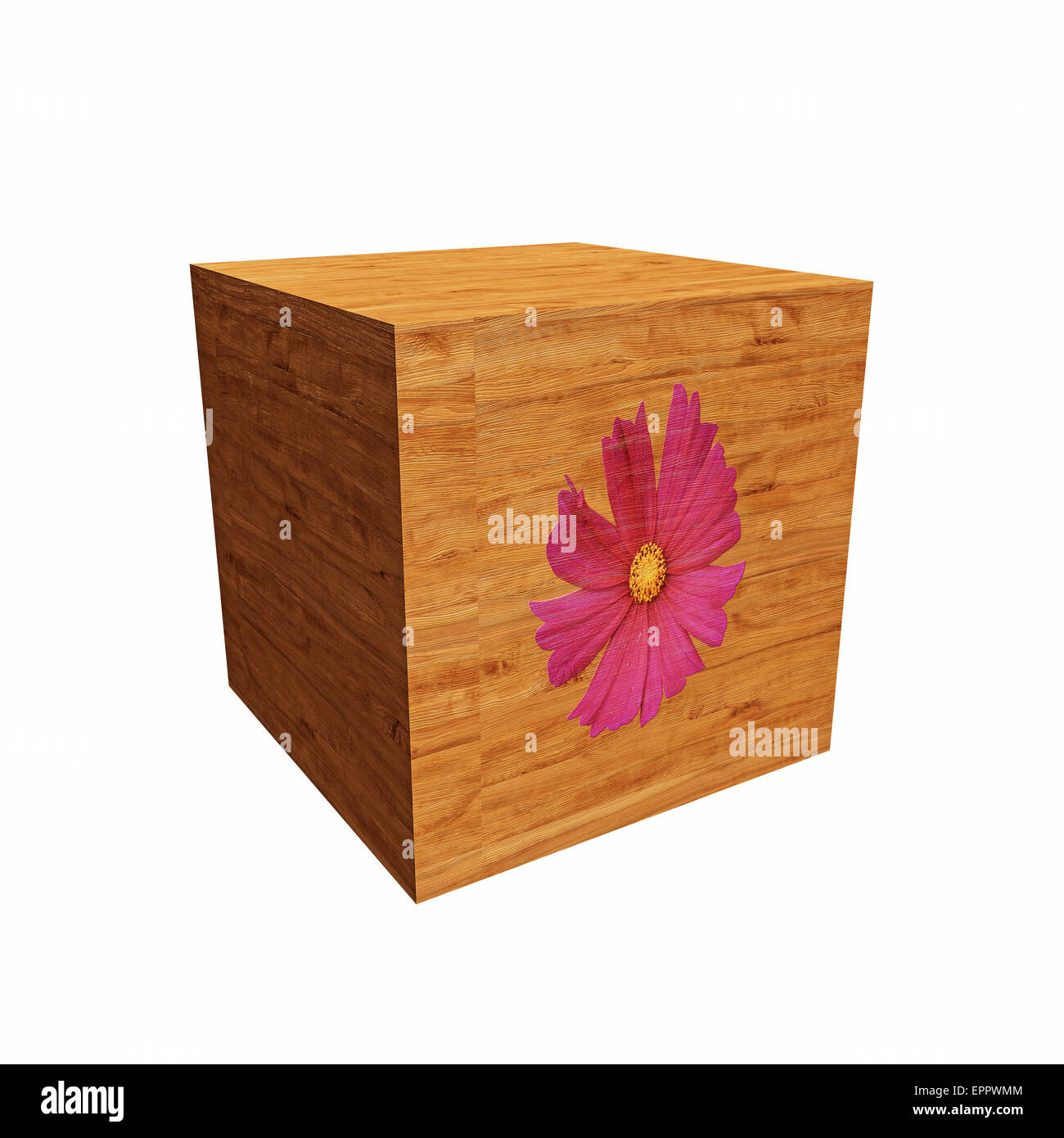 wooden box isolated on white background Stock Photo - Alamy