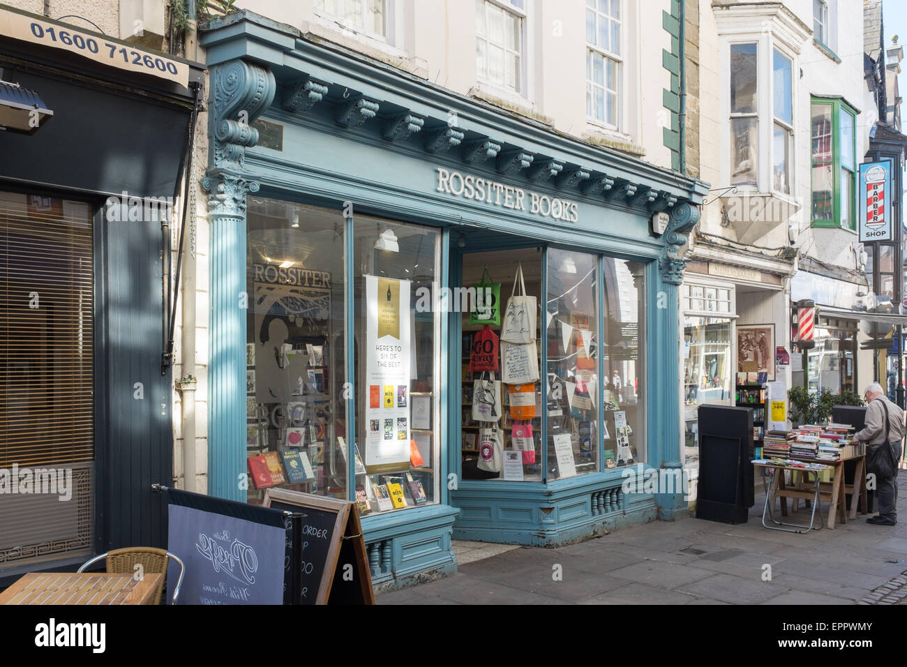 Rossiter Books independent bookshop in Church Street, Monmouth Stock Photo
