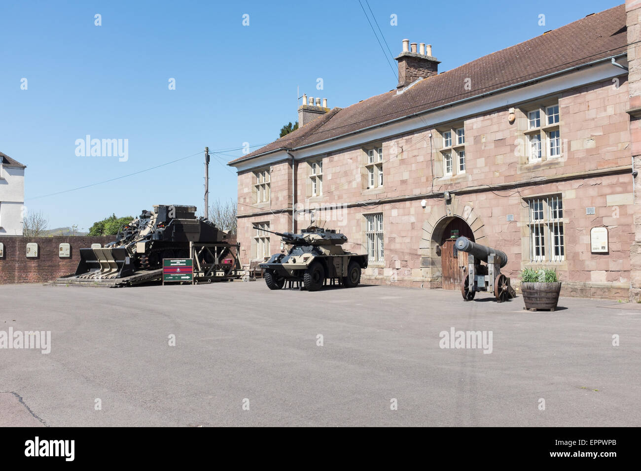 The Castle and Regimental Museum in Monmouth, Wales volunteer run museum Stock Photo