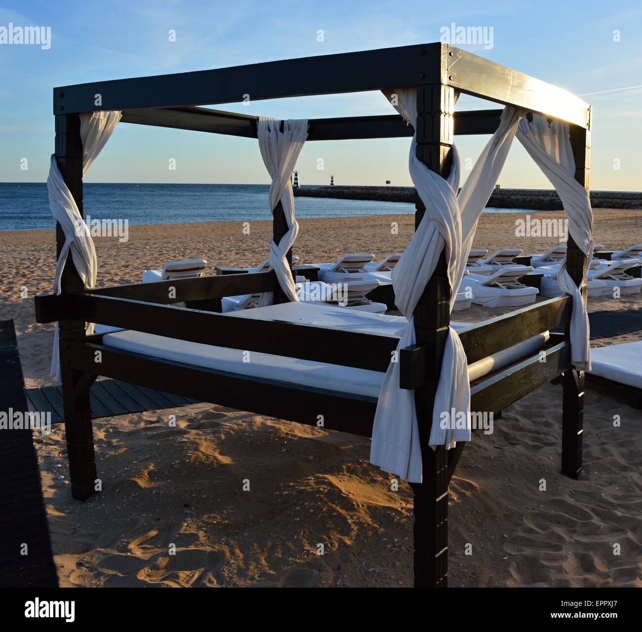Bed on the Beach Stock Photo Alamy